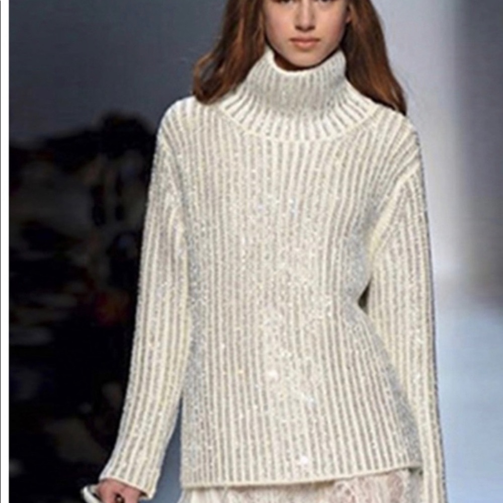 NWT Metallic Sequin
Turtleneck Sweater
